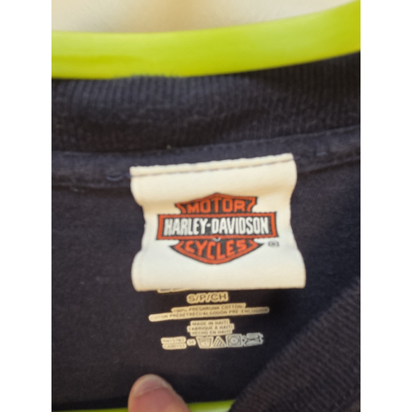 Harley-Davidson Long Sleeves T-Shirt Black Hanes Beefy-T Size Small RPM Saguenay - Picture 2 of 11